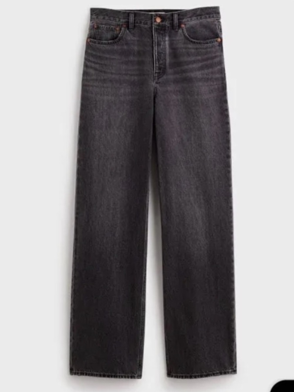 Madewell Women's Low-Slung Baggy Jean in faded black size 26 Excellent Condition